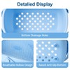 Portable Shower Caddy Basket with Handles Plastic Storage Basket Blue