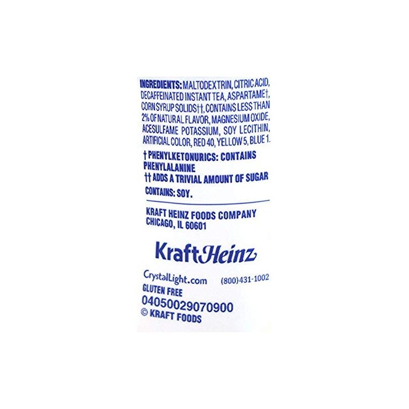 Crystal Light Decaf Iced Tea Drink Mix, Natural Lemon Flavor