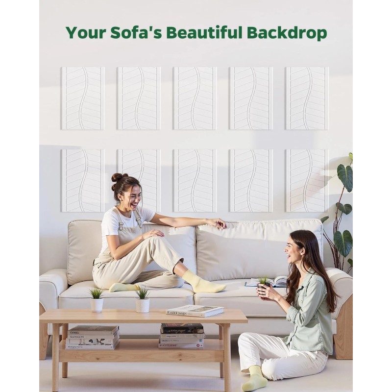 Topnaca Acoustic Panels for Walls, Ceilings & Doors, 6 Pack