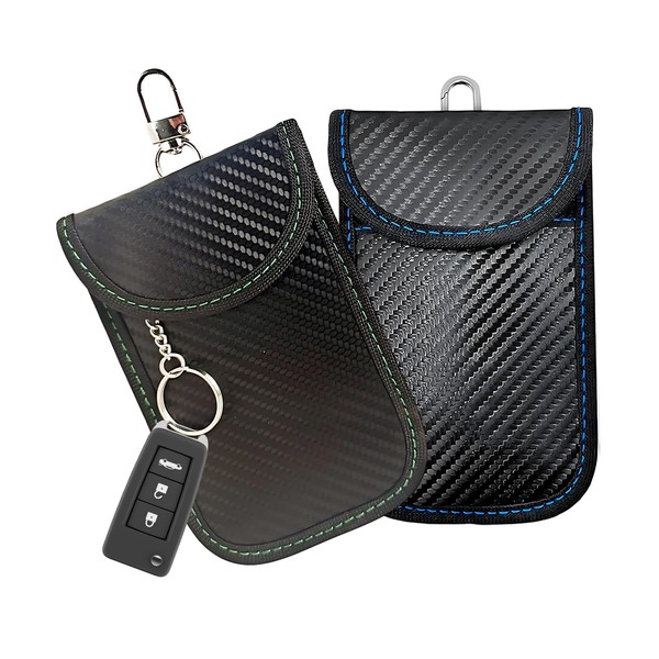 2PCS RFID Key Pouch, Car Key Signal Blocker Pouch, Faraday