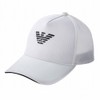 Emporio Armani 627920 CC990 41510 Hat, Eagle Mark, Men's, White,