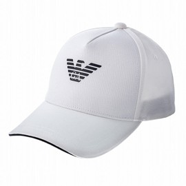 Emporio Armani 627920 CC990 41510 Hat, Eagle Mark, Men's, White, white