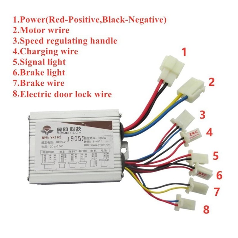 Brushed Controller Brushed Motor Controller for Electric Bicycle Skateboard 24