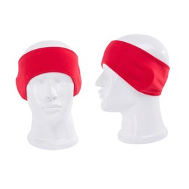 Healeved Unisex Fleece Thermal Ear Warmers Stretch Spandex Hair Band Accessories for Outdoor Cycling Skiing More Winter Ear Muffs Red for Men Women