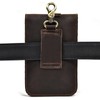 Luufan Men's Waist Pouch, Genuine Leather Belt Pouch, Smartphone Compatible,