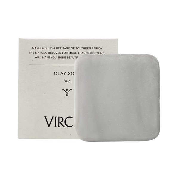 VIRCHE Clay Soap, 2.8 oz (80 g), Approx. 60 Days