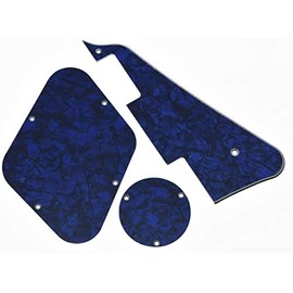 Dopro Blue Pearl LP Pickguard & Rear Plate Switch Plate Cavity Covers for Epi Les Paul