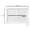Miamex 20 White Paper Plates - Pastry / Appetizer /