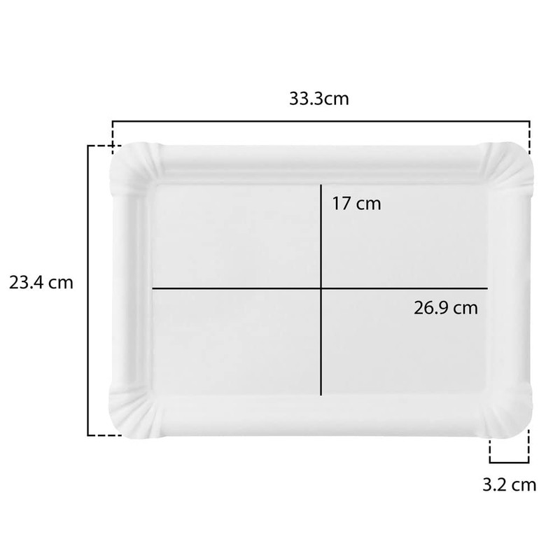 Miamex 20 White Paper Plates - Pastry / Appetizer /