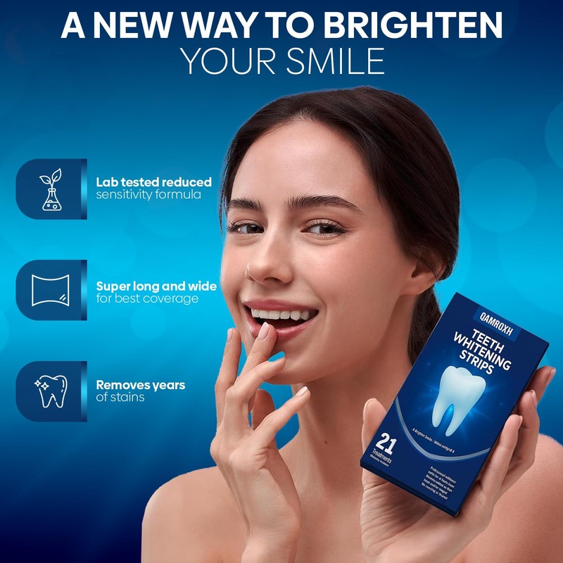 Teeth Whitening Strips – Non-Sensitive Teeth Whitening Stickers, 10 Packs