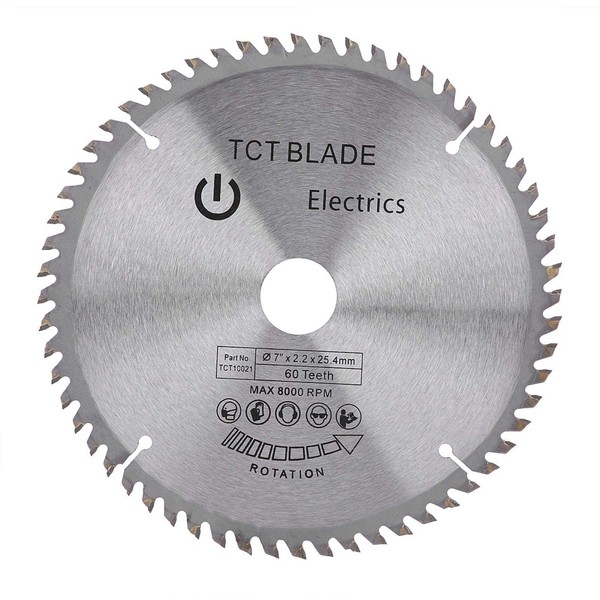 Tsumuku Chip Saw for Carpentry, Circular Saw for Carpentry, Circular Saw Blades, Outer Diameter: 7.1 inches (180 mm), Inner Diameter: 10.9 ft (25.4 m), Number of Blades: 60T, Thickness 0.8 ft (2.2 m), Circular Saw Blade for General Wood, Round Ring, High Rigidity Type