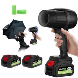 Leaf Blower Cordless with Battery and Charger,Electric Leaf Blower Cordless, 300000RPM，60m/s, 2 x 3.0Ah Batteries & Charger, Handheld Leaf Blowers for Lawn Care (Black)