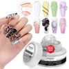 MIZHSE 30G Clear Solid Builder Gel for Nails, Solid Nail