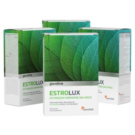 EstroLux Estrogen Tablets - Chlorella, Iodine, Vitamin B6, Rosemary, Lemon Balm, Black Pepper - Meno Balance - Natural Product, No Soy and Hormones - 240 Capsules of Sensilab