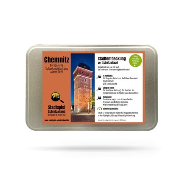 Schnitzeljagd Chemnitz: Stadtspiel Chemnitz als Schnitzeljagd f√ºr Familien, Klassenfahrten oder