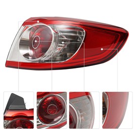 Halogen Outer Tail Light Rear Brake Lamps Assembly Fits for 2010-2012 Hyundai Santa Fe, OEM # 924010W500, Direct Replacement, US Stock (Right Passenger Side)