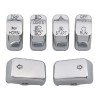 Trichtu Mount 6Pcs Chrome Hand Control Button Switch Cap For