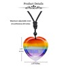 JSDDE Chakra Necklace Heart Gemstone Pendant Necklace Healing Stone Chain