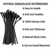 0.2cm Width 8Inch 20 Strands Loc Extension Human Hair 100%