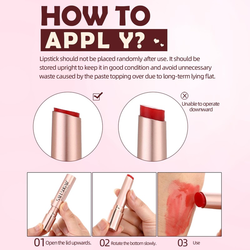 SAM SUGAR Tinted Lip Balm Hydrating Lip Gloss Long lasting
