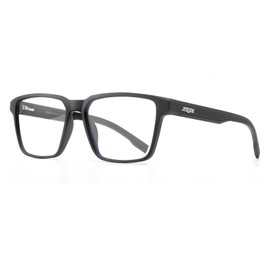 JFXQDR Men's Blue Light Blocking Glasses, Fake Nerd Square Frame Computer Gaming Screen Eyeglasses Anti Glare & UV RF6207 (Black)