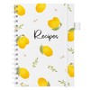 OUTSHINE 6 x9 Lemons Hardcover Recipe Binder, Blank Recipe Binder