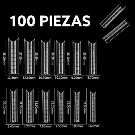 Nail 100 Tips Dual Form System Polygel Acrygel Forma A Elegir :