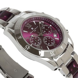 Salvatore Marra SM23105-SSPLSV Men's Chronograph Acetate Combination Strap 20th Anniversary Limited Edition Brand Ranking Watch Gift Purple Silver, silver purple, Modern