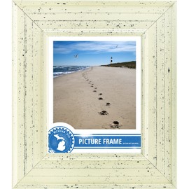 Craig Frames 81378600 8 by 10-Inch Picture Frame, Smooth Paint Finish, 3-Inch Wide, Weathered Off-White