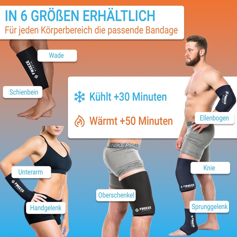 FreezeSleeve FreezeSleeve Ice & Heat Therapy Sleeve- Reusable, Flexible Gel