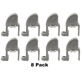 Grey Quick Adjust Boat Fender Clips, Adjustable Pontoon Boat Square Rail Fender Cleats/Clips/Hangers for Pontoon Bumpers, Pontoon Boat Accessories for Bumpers (8)