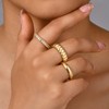 TempBeau Women's Rings with Cubic Zirconia, 14 K Gold-Plated Ring