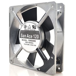 Sanyo Denki 109S085 AC Fan Cooling System San Ace 120 4.7 x 1.0 inches (120 x 25 mm) Thickness