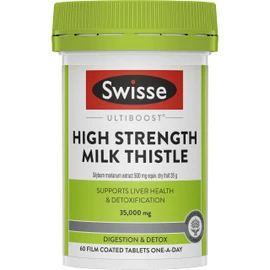Swisse Ultiboost High Strength Milk Thistle - Suppots Liver Health & Detoxification - 60 Tablets