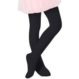 Durio Ballet Tights Girls Tights Baby Elastic Dance Tights Non-Slip, black