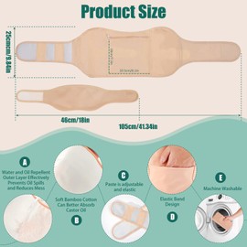 Castor Oil Wrap, 2Pcs Neck Waist Oil Pack Set Essential Oil Wrap Washable Reusable Mess-Free Oil Pack Wrap with Elastic Straps Comfortable Oil Pack Leak-Proof Oil Pack for Neck Waist Relaxing