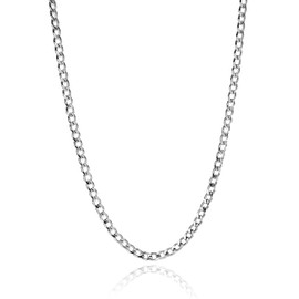 SEIYA INTERNATIONAL Necklace, Men's Accessories, Chain Necklace, Chain, Curb Necklace, Stainless Steel, Stainless Steel, No Gemstone