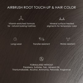 Temptu Airbrush Root Touch-Up & Hair Color, Chestnut Brown, 0.5 Fl Oz