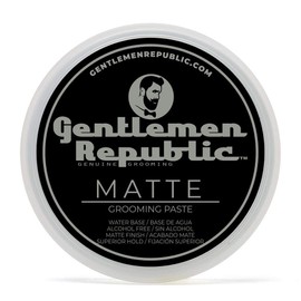 Gentlemen Republic 8oz Matte Paste for Men - Water-Based Men's Hair Paste with Strong Hold & Matte Finish - Alcohol-Free Hair Styling for Natural Texture – Made in the USA