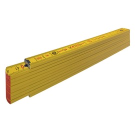 Stabila Wooden Folding Ruler, type 707, 2 m, yellow, metric scale, 01304