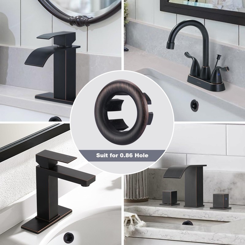 Sink Overflow Ring Oil Rubbed Bronze: ARCORA 2 Pack Bathroom