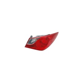 Marketplace Auto Parts - Right Passenger Side Outer Halogen Tail Light Assembly - Red Clear - On Quarter Panel - Compatible with 2011-2014 Hyundai Sonata Sedan