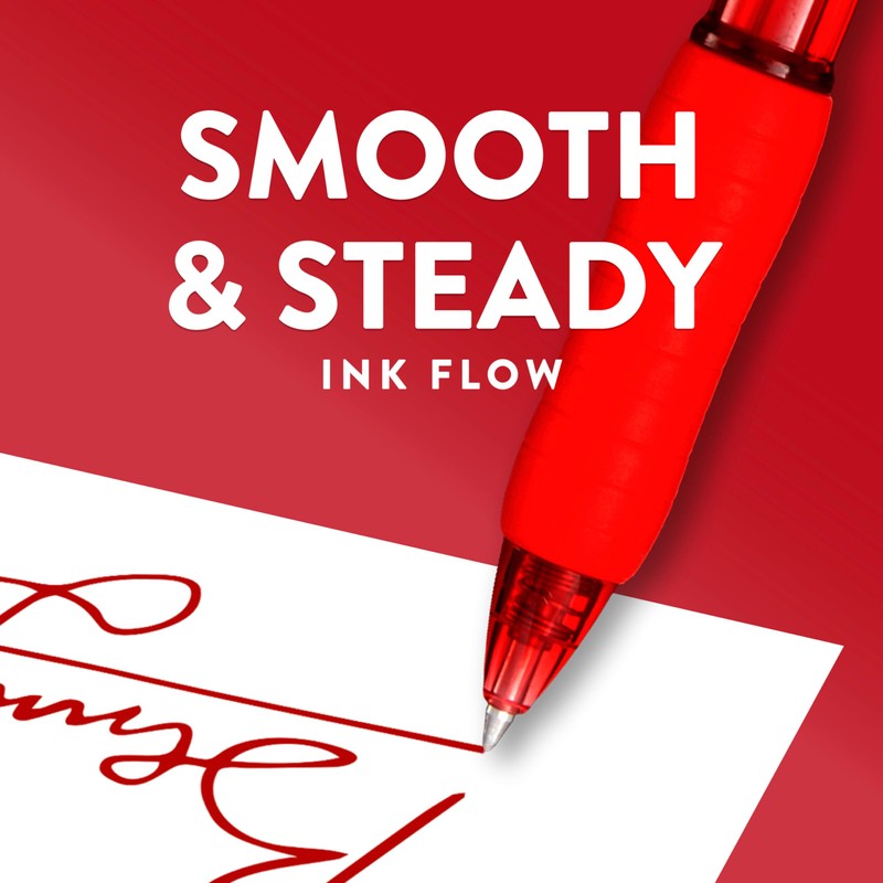 Paper Mate Gel Pen, Profile Retractable Pen, 0.7mm, Blue, 4