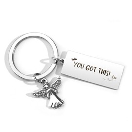 HUHALLI Inspirational Keychain Gift for Friend Lover Sister Daughter Homebody Bestie Coworker Women Men, Thanksgiving Christmas Birthday Present, Cute Heartwarming Gift