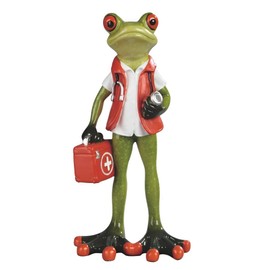 ICE ARMOR 6.5 H Doctor Frog Standing Figurine Statue Sculpture Ornament Decoration Home/Room Decor Ideas for Housewarming, Holidays and Birthdays Great Collectible