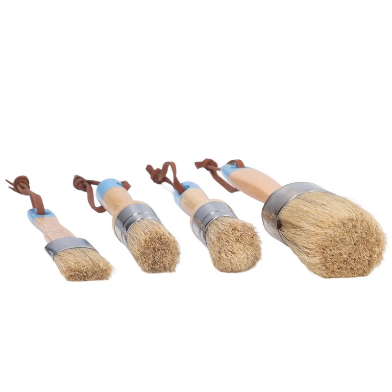 4PCS Paint Brush Bristles Wooden Handle for Furniture Tables Chairs