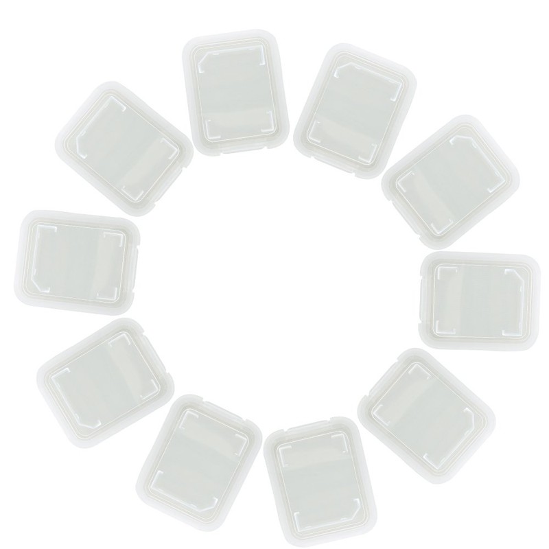 10 Pack Memory Card Plastic Storage Case Compatible with SD