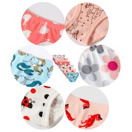 Girl Series Soft Cotton Panties Little Girls' Assorted Underwear (Pack of 6) Size 6 7