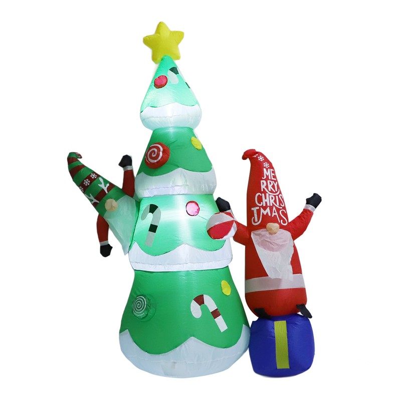 1.8m Dwarf and Christmas Tree Inflatable Decoration IP44 Christmas Outdoor