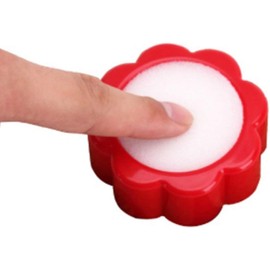 Finger Wet Sponge, 2Pcs Professional Fingertip Moistener Finger Moistener Flower Shape Finger Wet Sponge Cup for Fingers Counting Money Papers Bills Documents